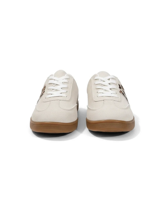 Harbor Court Beige Leopard Gum Sole Sneakers