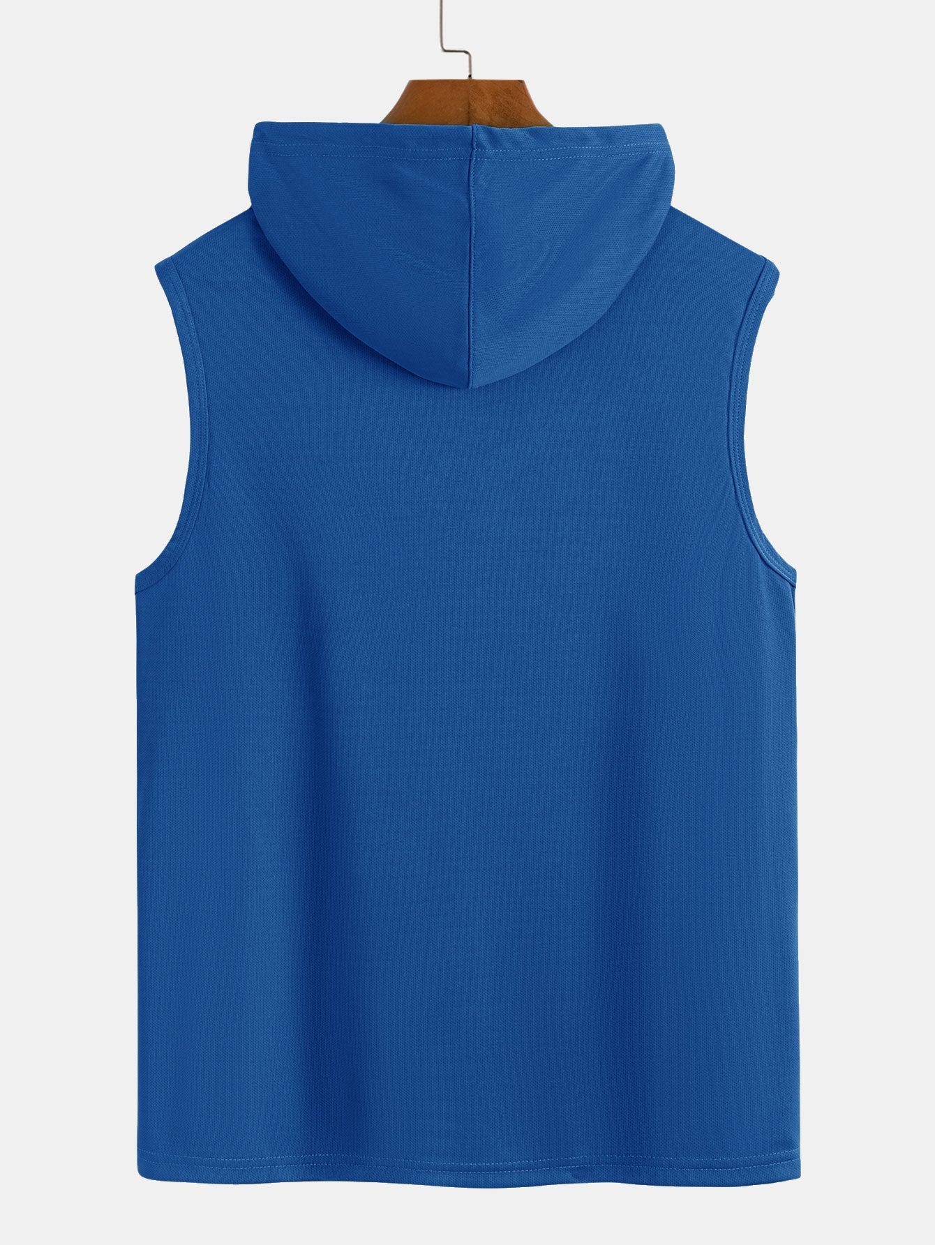 Athletic Mesh Kangaroo Pocket Hooded Tank