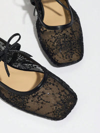 Elowen Lace Mary Jane Ballet Flats