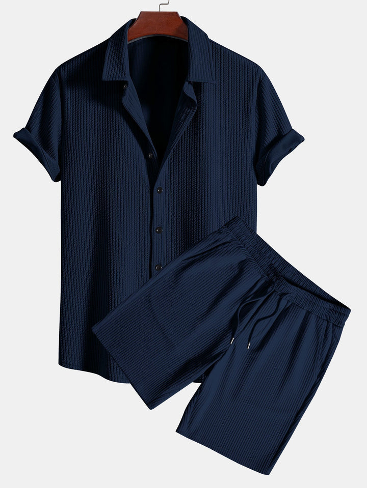 Palermo Textured Shirt and Shorts Set