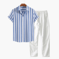 Ravello Striped Linen-Blend Summer Set