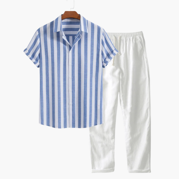 Ravello Striped Linen-Blend Summer Set