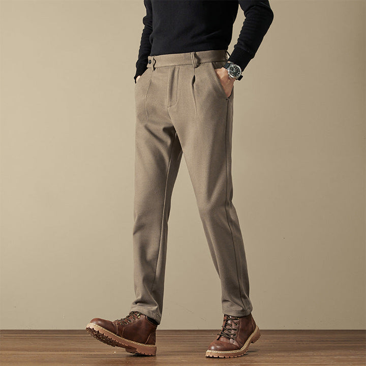Verona Pleated Wool-Blend Trousers