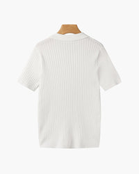 Siena Ribbed V-Neck Polo Shirt