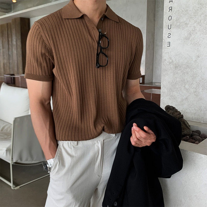 Arezzo Ribbed Cotton Polo Shirt