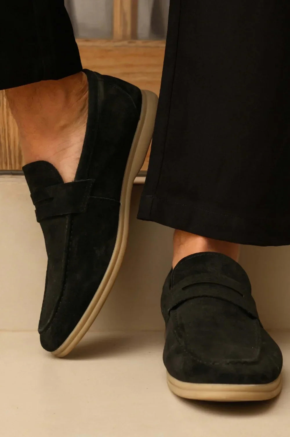 Avignon Suede Leather Slip-On Loafers
