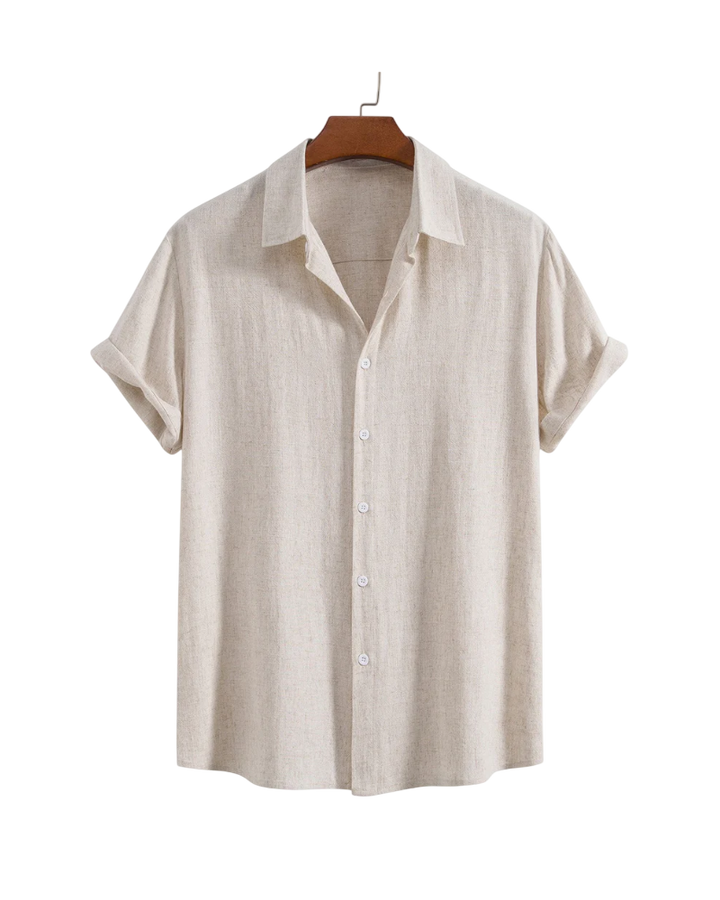 Capri Textured Cotton Camp Collar Shirt