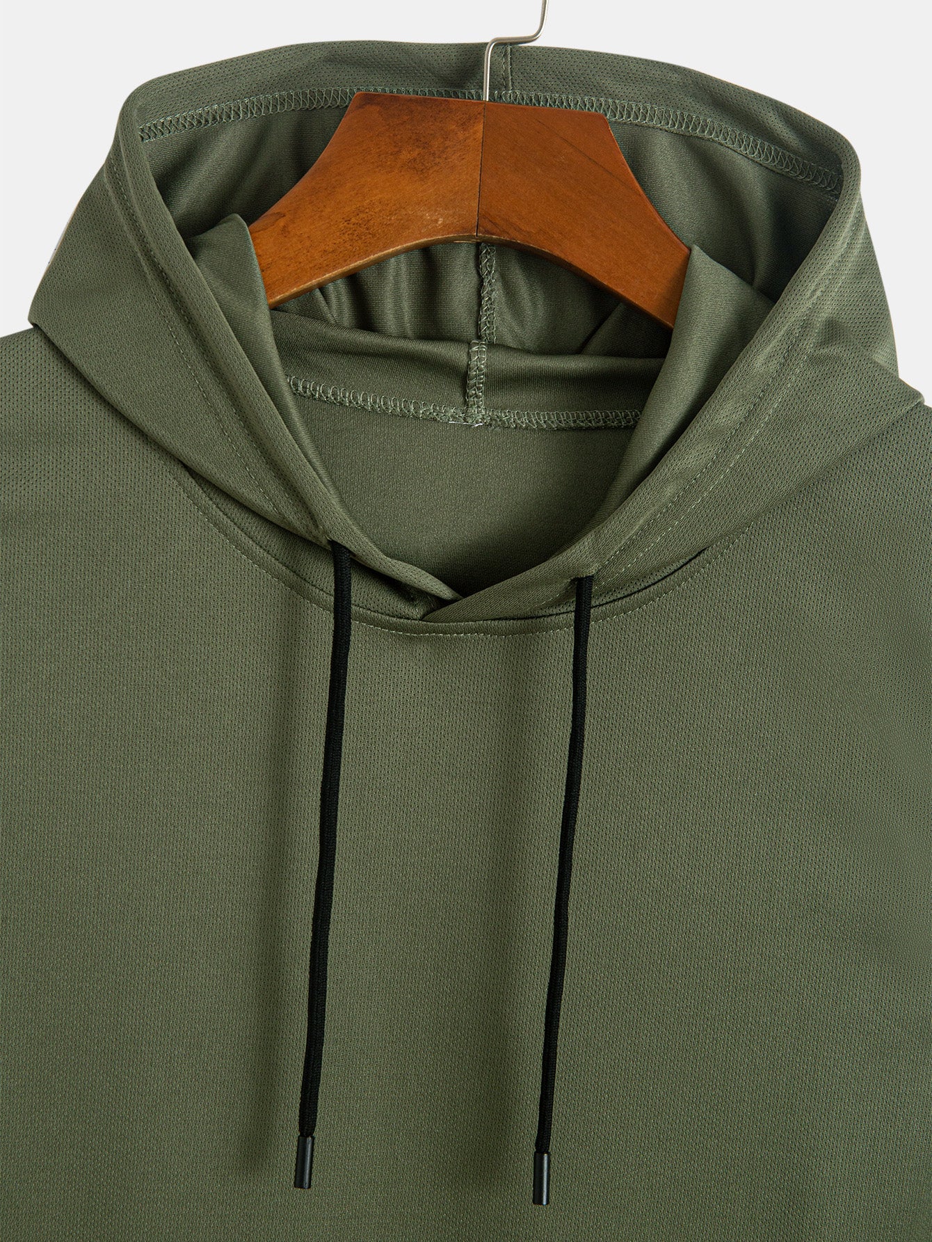 Athletic Mesh Kangaroo Pocket Hooded Tank