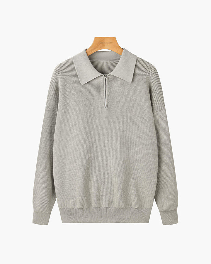 Geneva Wafelgebreide Half-Zip Trui