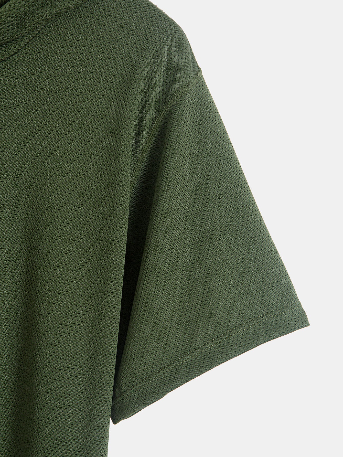 Athletic Mesh Kangaroo Pocket Hooded T-Shirt