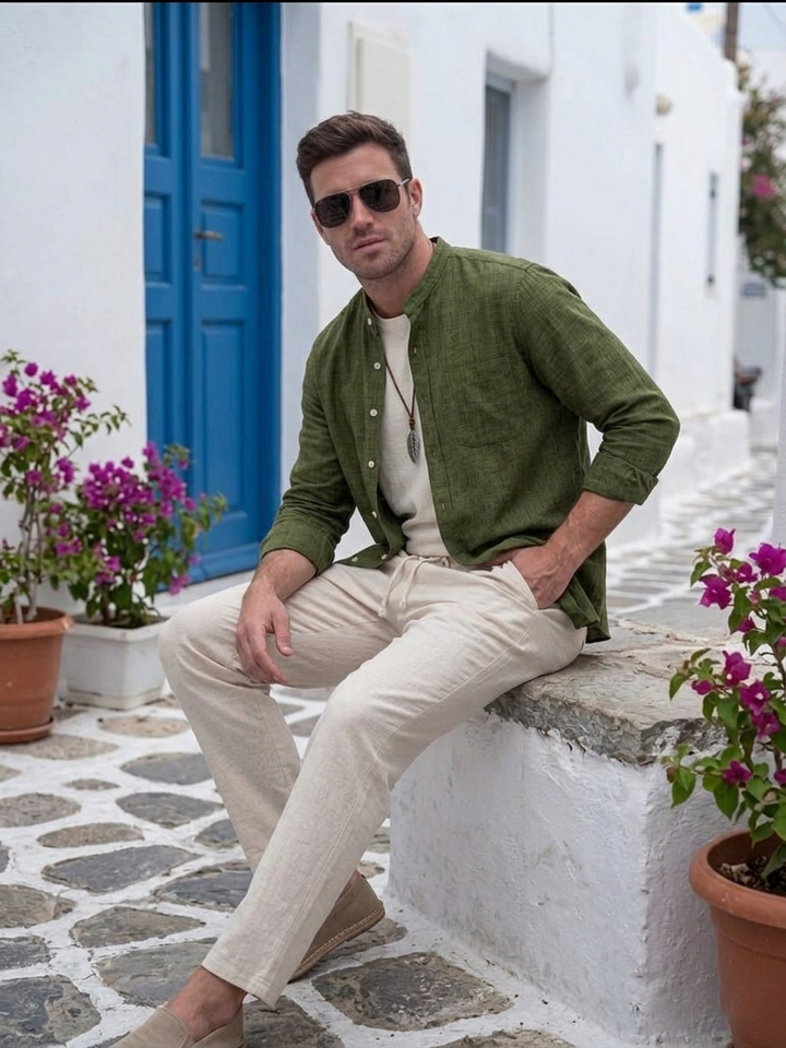 Cascais Linen-Blend Summer Set