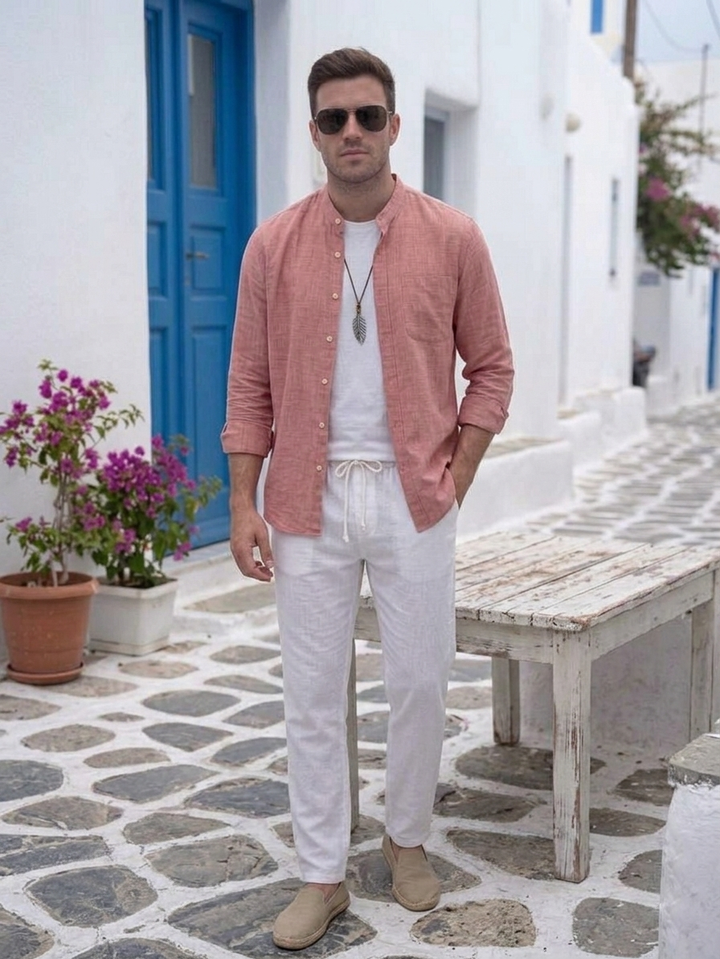 Cascais Linen-Blend Summer Set