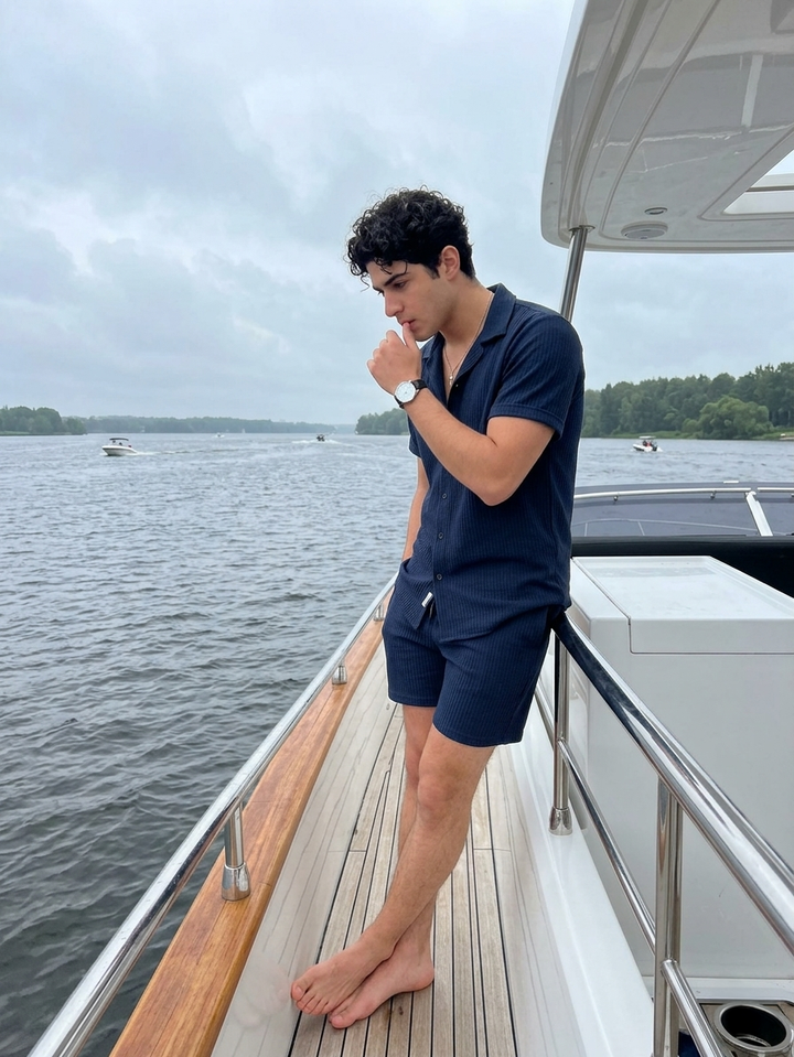 Palermo Textured Shirt and Shorts Set
