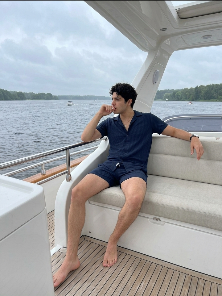 Palermo Textured Shirt and Shorts Set