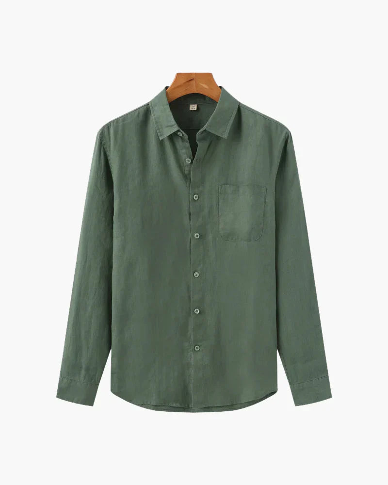 Saint-Tropez Relaxed Linen Button-Up Shirt