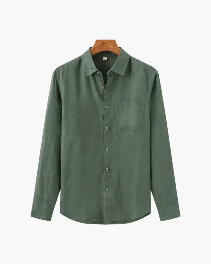 Saint-Tropez Relaxed Linen Button-Up Shirt