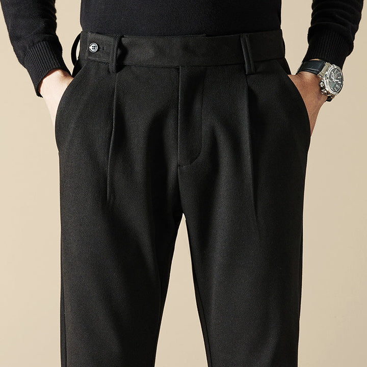 Verona Pleated Wool-Blend Trousers