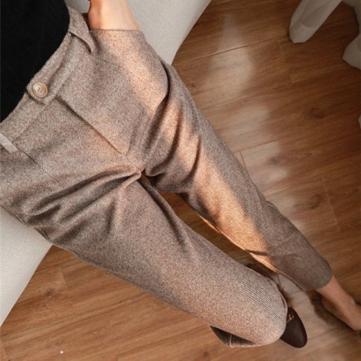 Cortina Brushed Herringbone Trousers