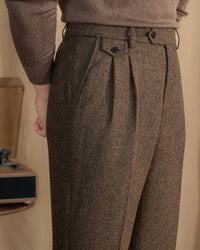 Mayfair Herringbone Wool Trousers