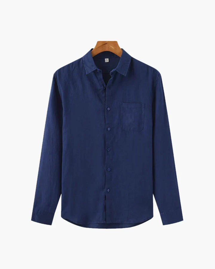 Saint-Tropez Relaxed Linen Button-Up Shirt