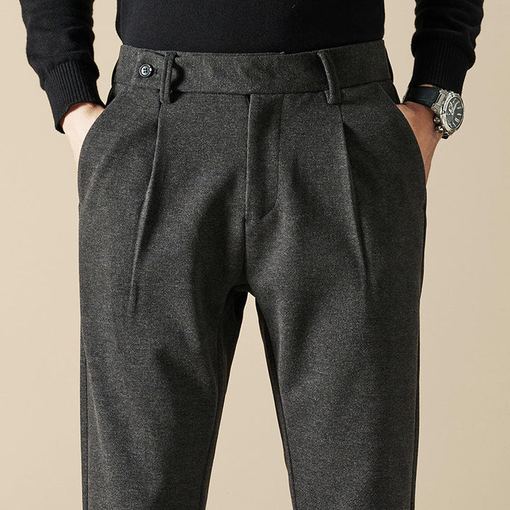 Verona Pleated Wool-Blend Trousers