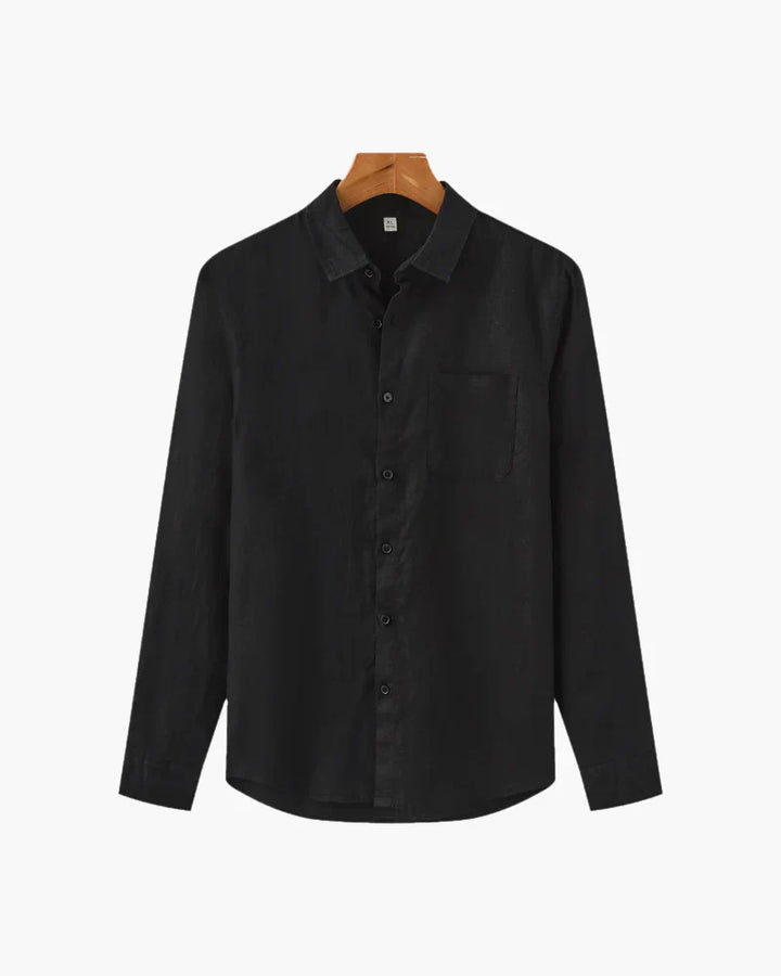 Saint-Tropez Relaxed Linen Button-Up Shirt