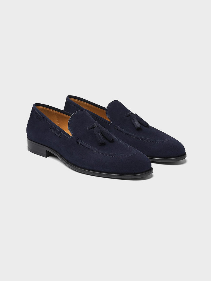 Rivoli Suede Tassel Loafers