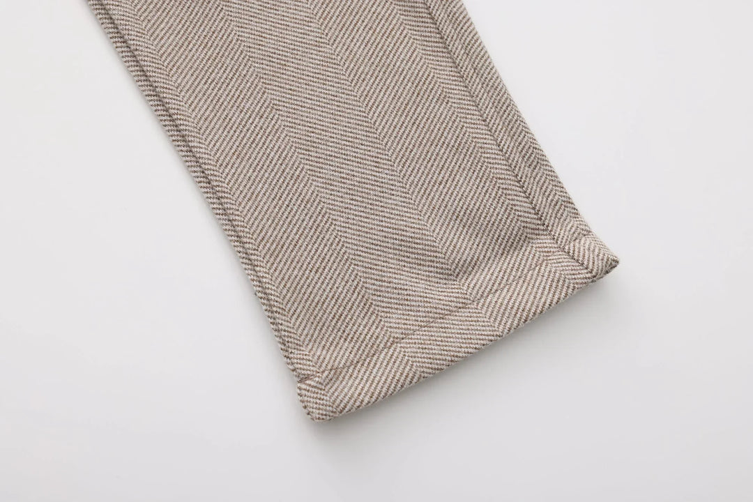 Cortina Brushed Herringbone Trousers