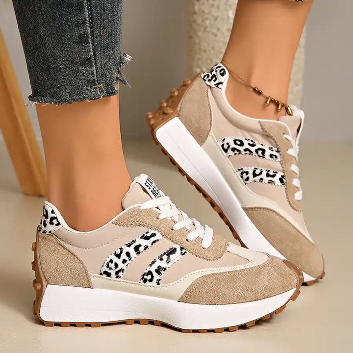 CloudLane Stripe Casual | Leopard Beige