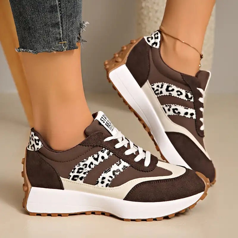 CloudLane Stripe Casual | Leopard Brown