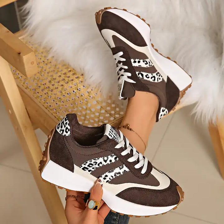 CloudLane Stripe Casual | Leopard Brown