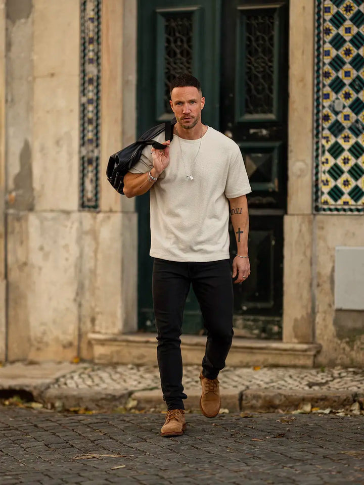 D&F APPAREL beżowy T-shirt