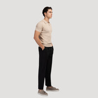 Siena Ribbed V-Neck Polo Shirt