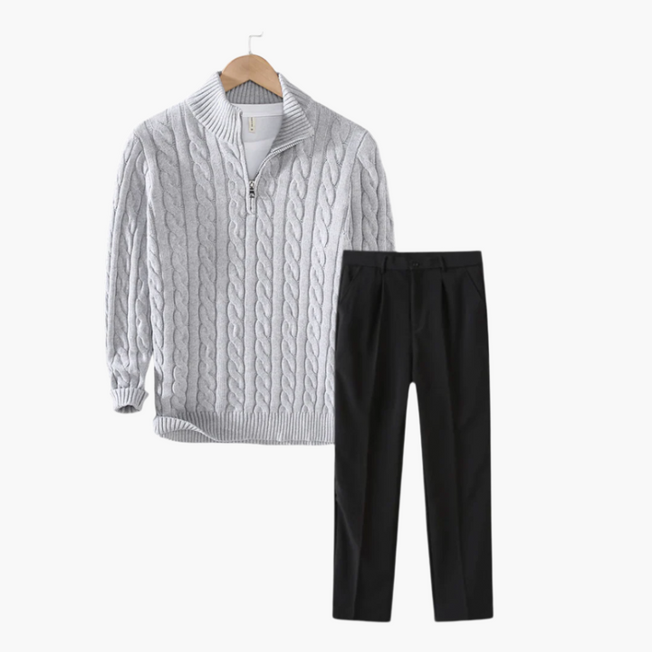Stockholm Kabelgebreide Trui-Broek Set