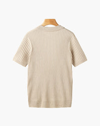 Siena Ribbed V-Neck Polo Shirt