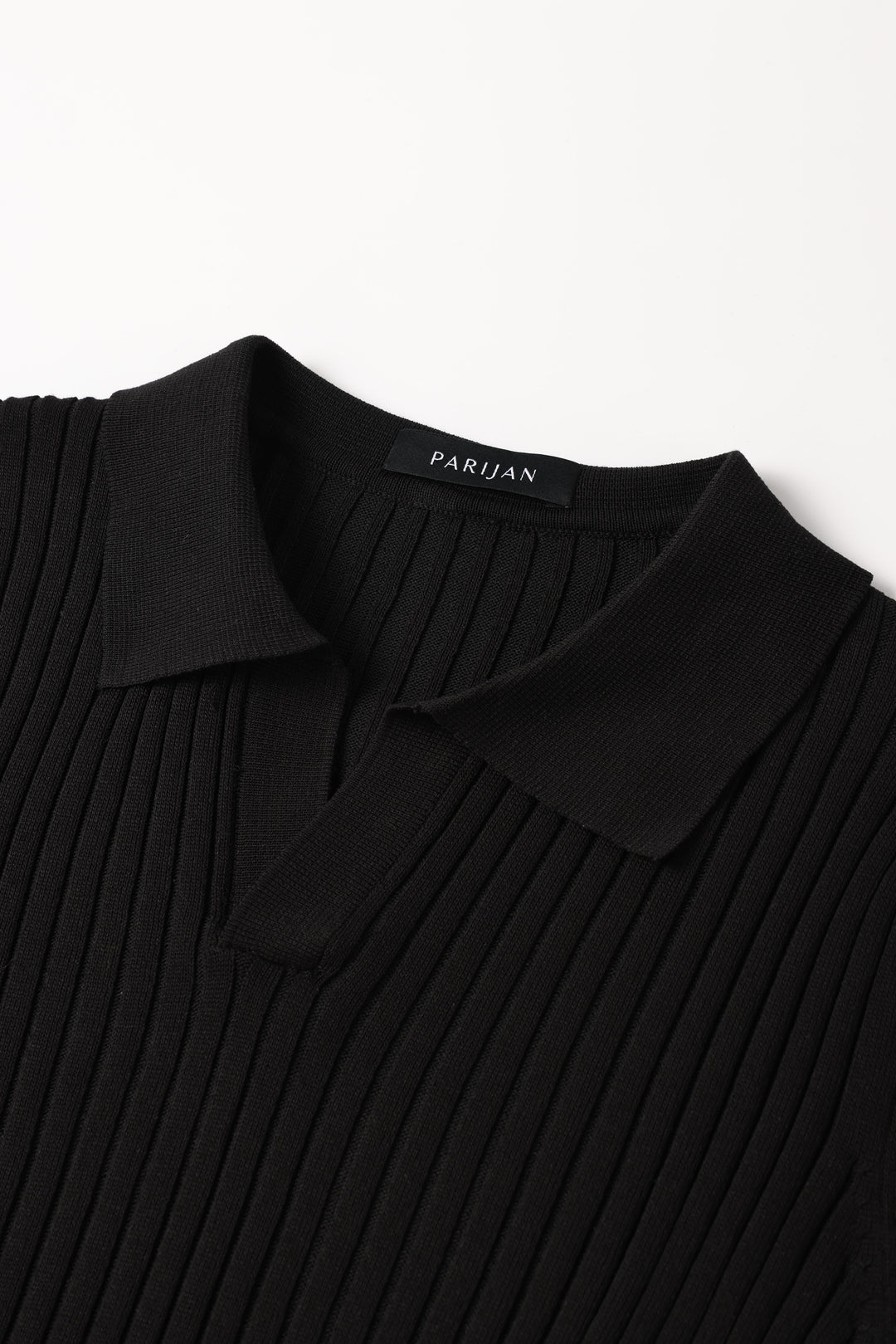 Siena Ribbed V-Neck Polo Shirt