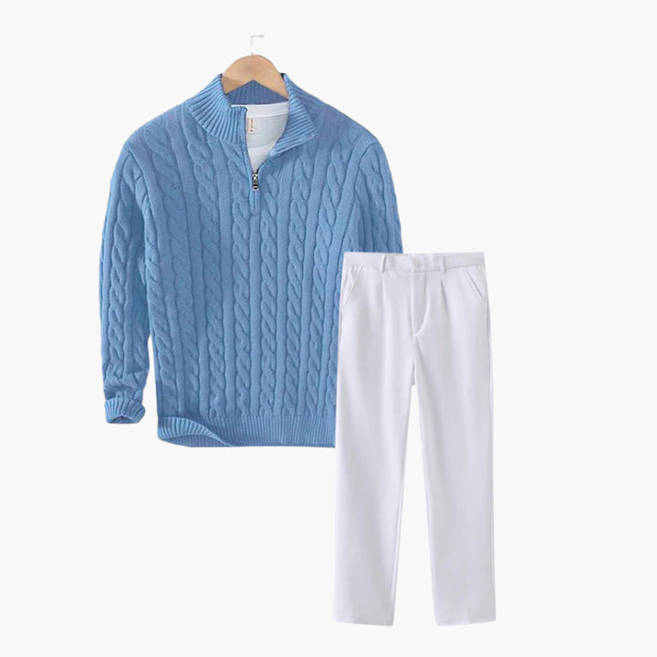 Garda Kabelgebreide Trui Broek Set