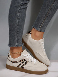 Harbor Court Beige Leopard Gum Sole Sneakers