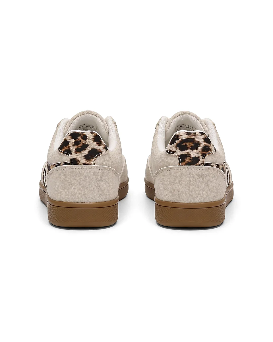 Harbor Court Beige Leopard Gum Sole Sneakers