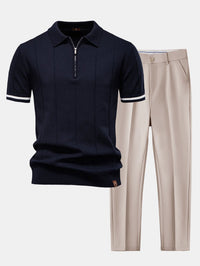 Antibes Half-Zip Polo Trouser Set