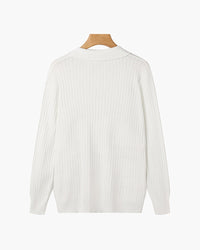 Florence Ribbed Long Sleeve Polo Shirt