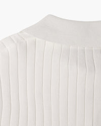Florence Ribbed Long Sleeve Polo Shirt