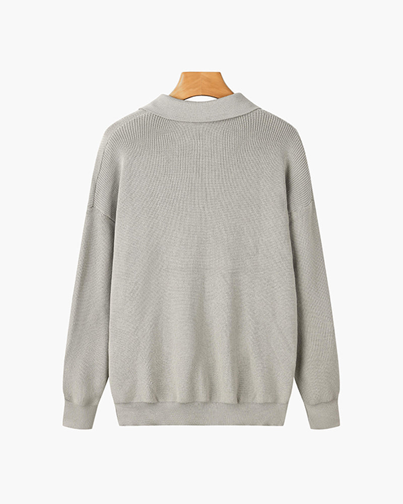 Geneva Wafelgebreide Half-Zip Trui