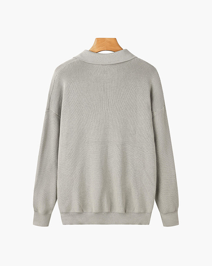Geneva Wafelgebreide Half-Zip Trui