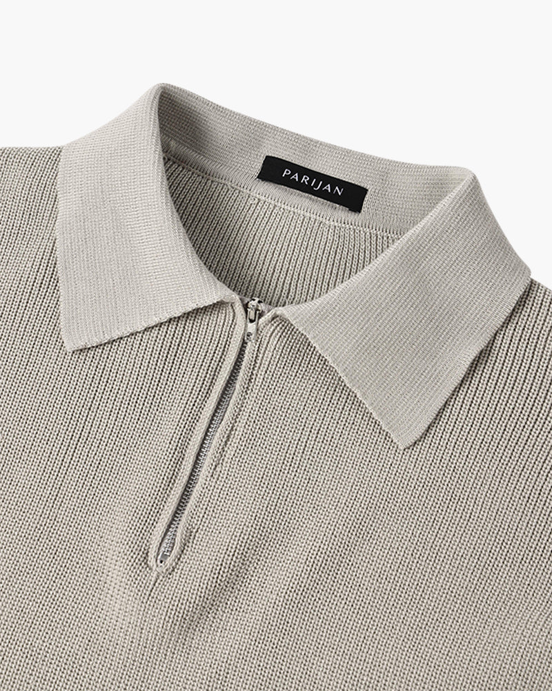 Geneva Wafelgebreide Half-Zip Trui