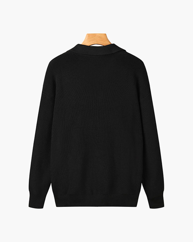 Geneva Wafelgebreide Half-Zip Trui