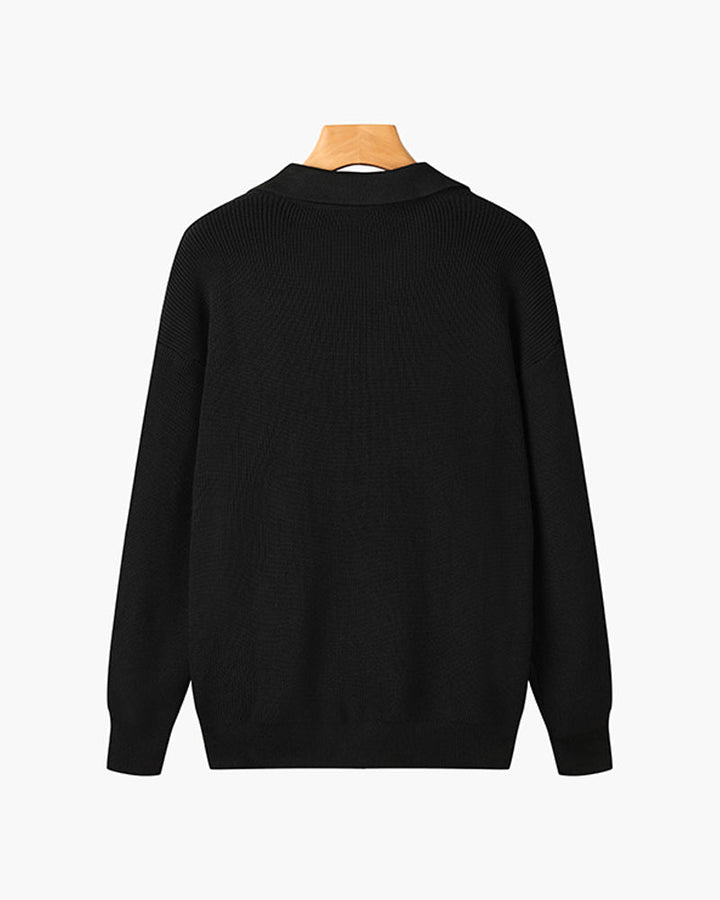 Geneva Wafelgebreide Half-Zip Trui