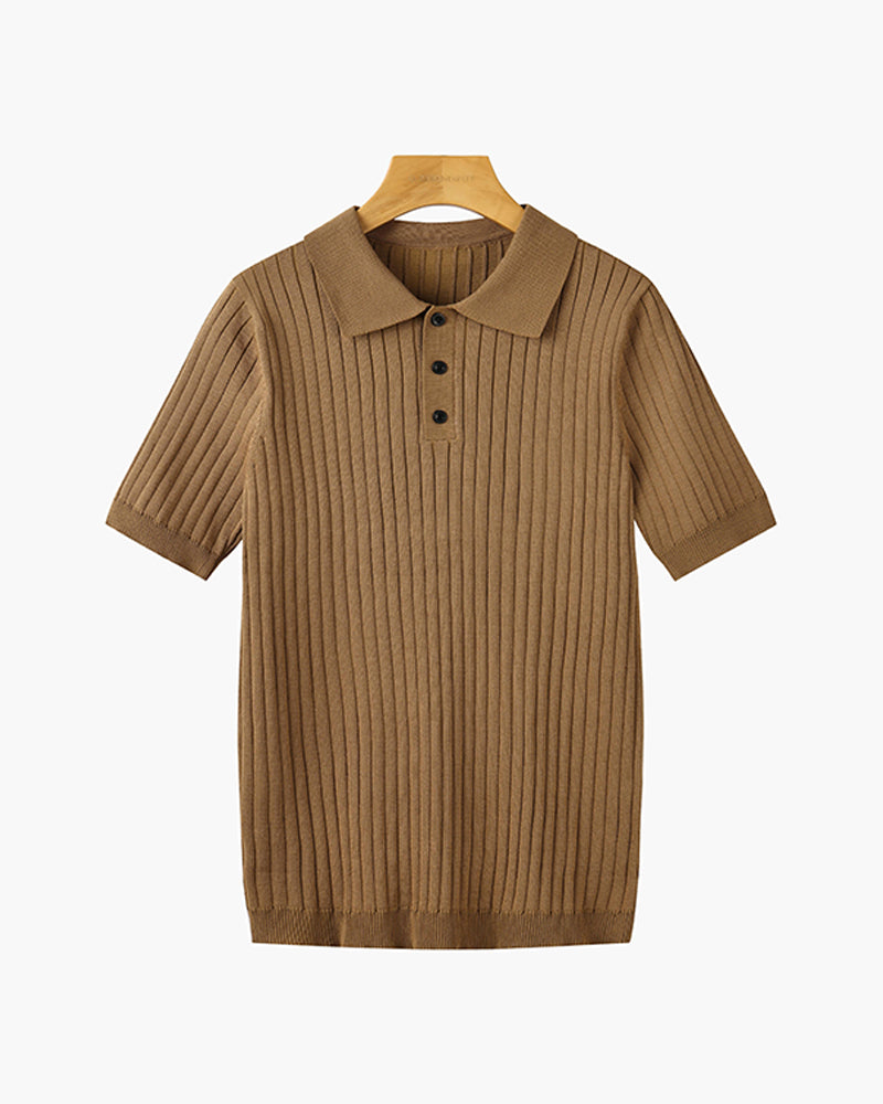 Arezzo Ribbed Cotton Polo Shirt
