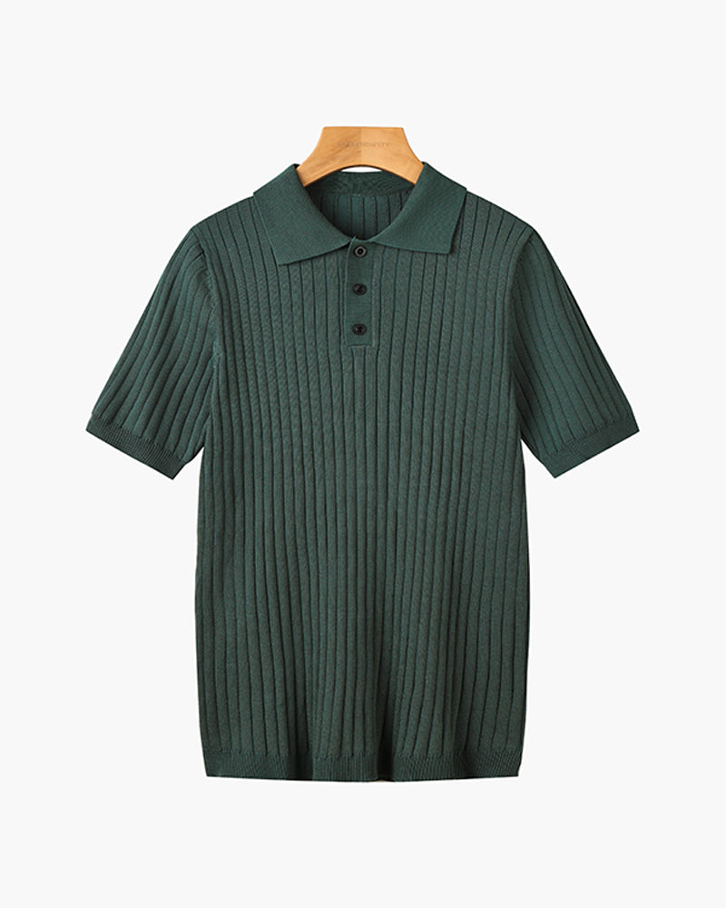 Arezzo Ribbed Cotton Polo Shirt