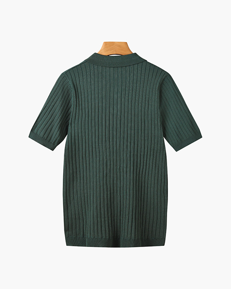 Arezzo Ribbed Cotton Polo Shirt